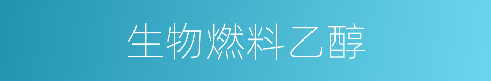 生物燃料乙醇的同义词