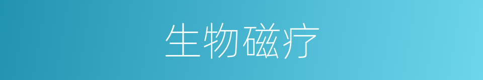 生物磁疗的同义词