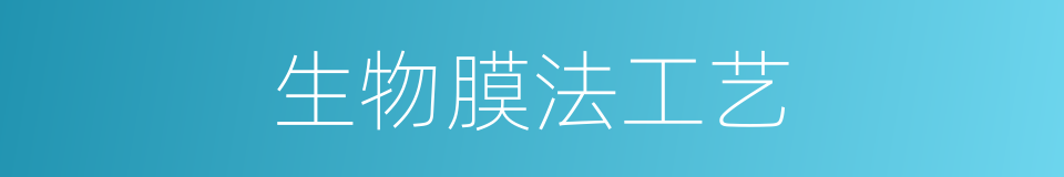 生物膜法工艺的同义词