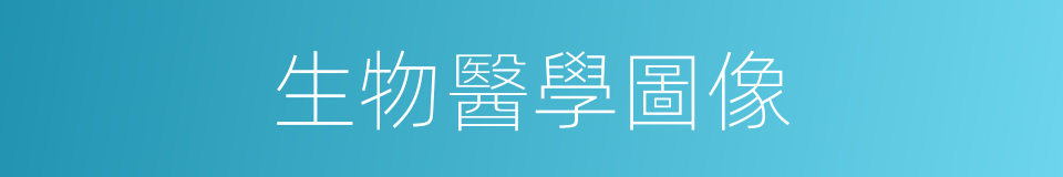 生物醫學圖像的同義詞