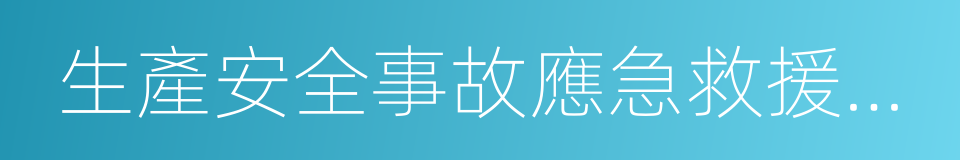 生產安全事故應急救援預案的同義詞