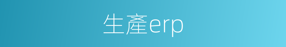 生產erp的同義詞