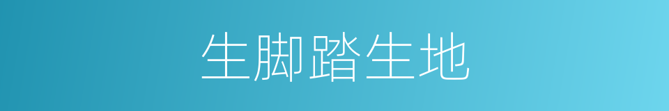 生脚踏生地的意思