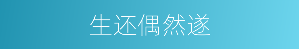 生还偶然遂的同义词