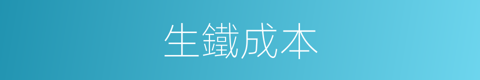 生鐵成本的同義詞