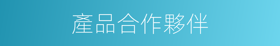 產品合作夥伴的同義詞