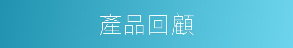 產品回顧的同義詞