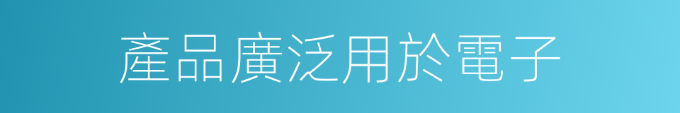 產品廣泛用於電子的同義詞