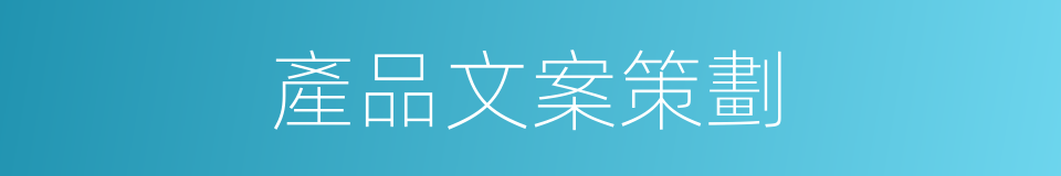 產品文案策劃的同義詞