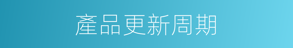 產品更新周期的同義詞