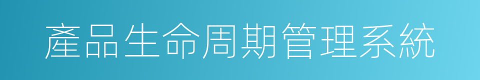 產品生命周期管理系統的同義詞