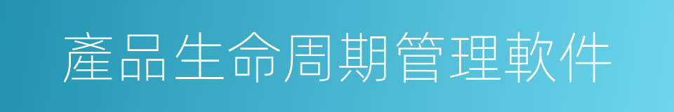 產品生命周期管理軟件的同義詞