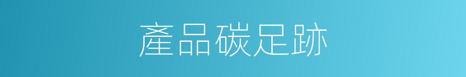 產品碳足跡的同義詞