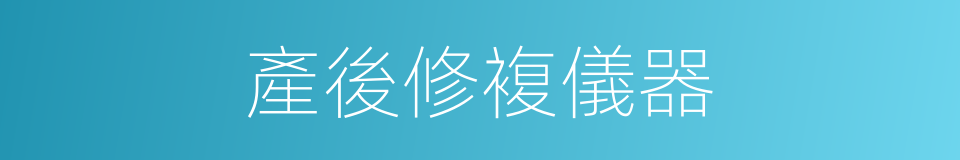 產後修複儀器的同義詞