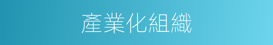 產業化組織的同義詞