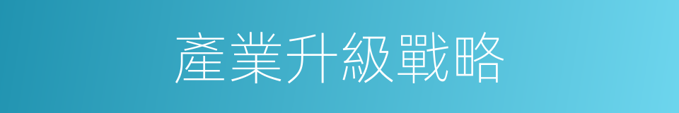 產業升級戰略的同義詞