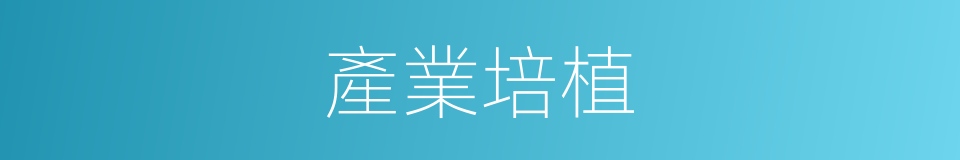 產業培植的同義詞