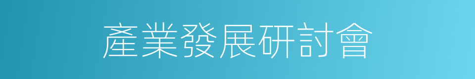 產業發展研討會的同義詞