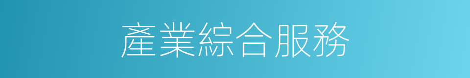 產業綜合服務的同義詞