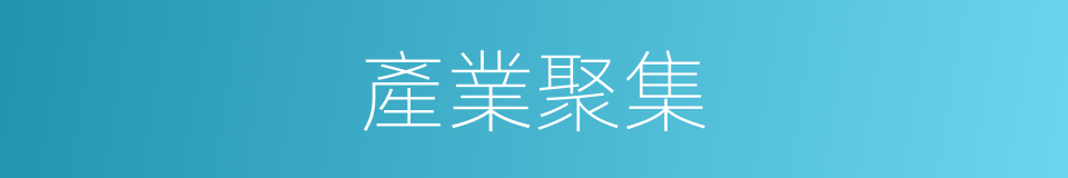 產業聚集的同義詞