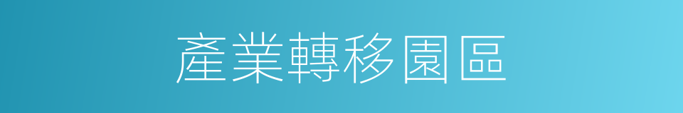 產業轉移園區的同義詞