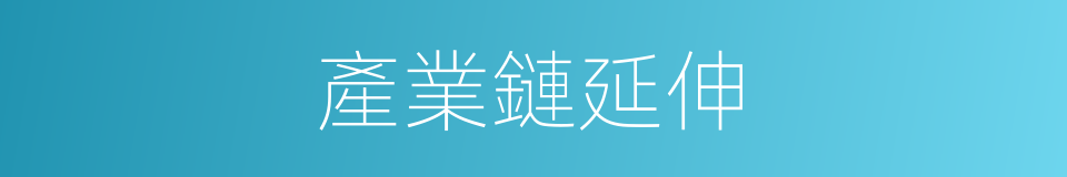 產業鏈延伸的同義詞