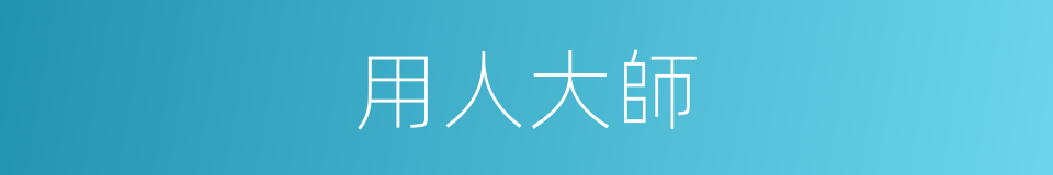 用人大師的同義詞