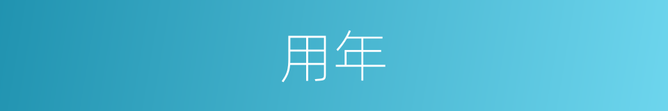 用年的同义词