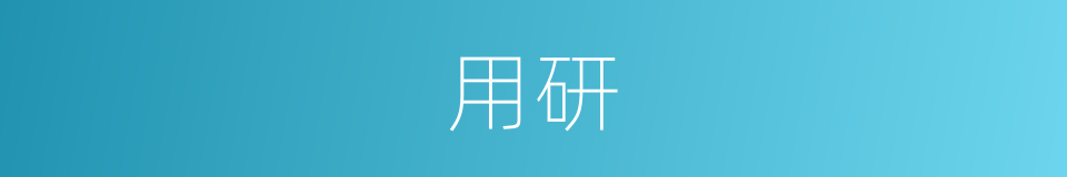 用研的同义词