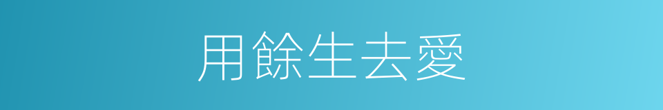 用餘生去愛的同義詞