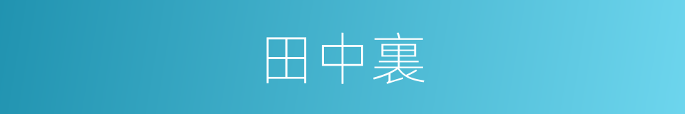 田中裏的同義詞