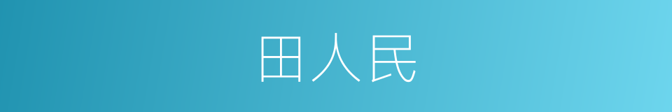 田人民的同义词