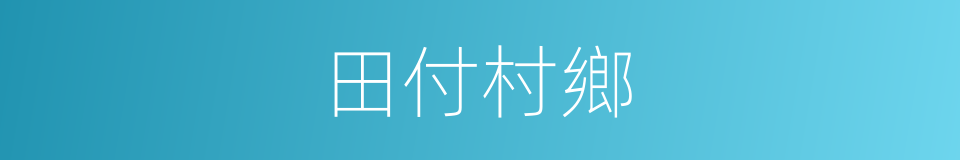 田付村鄉的同義詞