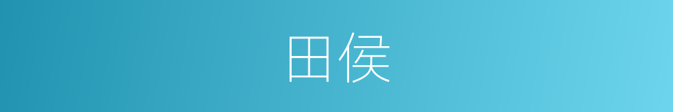 田侯的同义词