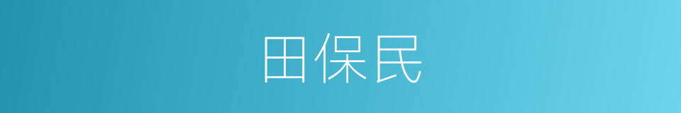 田保民的同义词