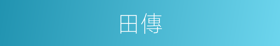 田傳的同義詞