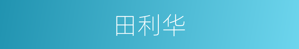 田利华的同义词