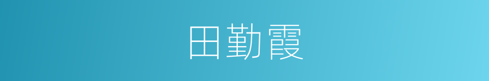 田勤霞的同义词