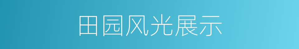田园风光展示的同义词