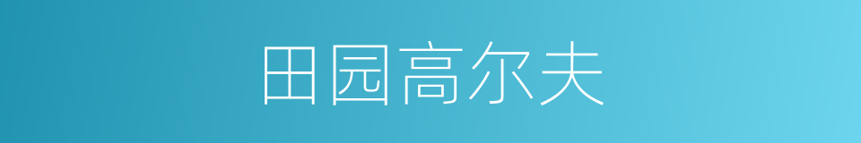 田园高尔夫的同义词