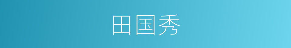 田国秀的同义词