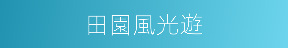 田園風光遊的同義詞