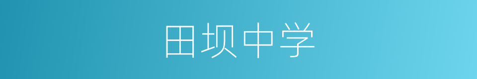 田坝中学的同义词