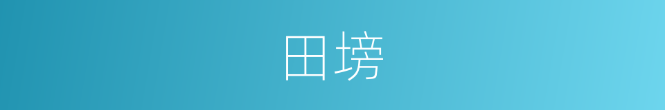 田塝的意思