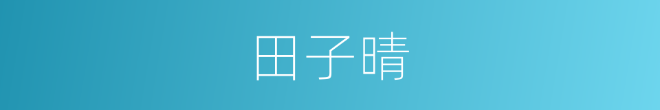 田子晴的同义词