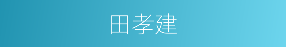 田孝建的同义词