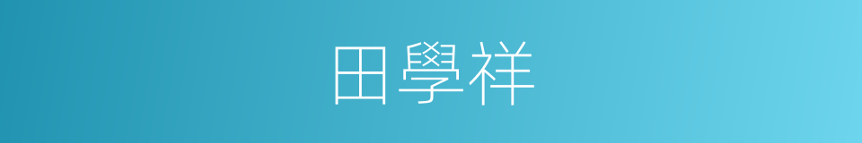 田學祥的同義詞