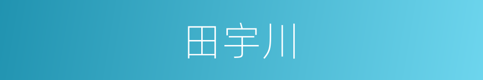 田宇川的同义词