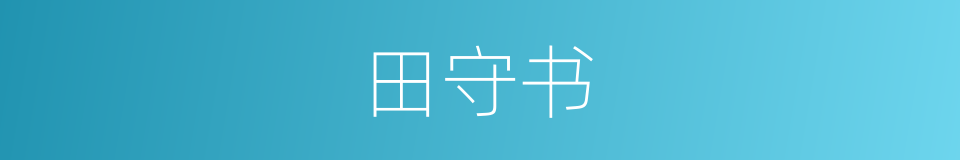 田守书的同义词