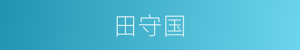 田守国的同义词